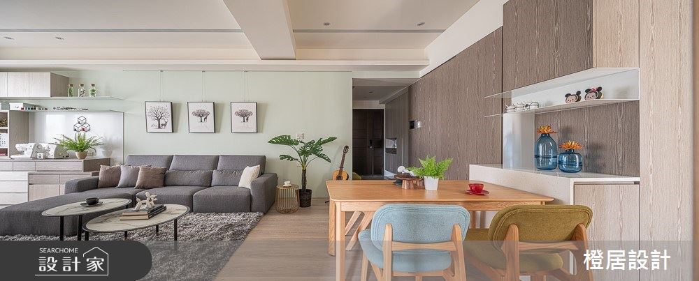 32坪新成屋(5年以下)＿北歐風客廳案例圖片＿橙居空間設計有限公司＿橙居_07之5