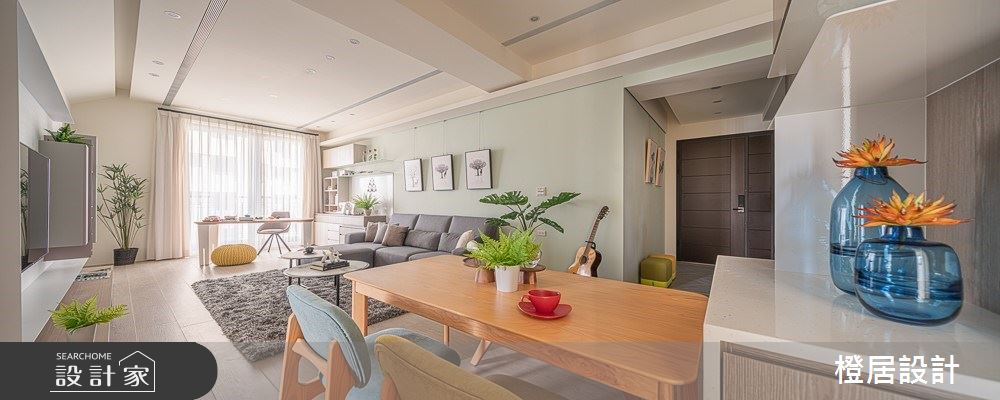 32坪新成屋(5年以下)＿北歐風客廳案例圖片＿橙居空間設計有限公司＿橙居_07之6