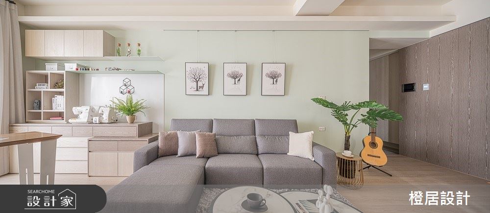 32坪新成屋(5年以下)＿北歐風客廳案例圖片＿橙居空間設計有限公司＿橙居_07之12