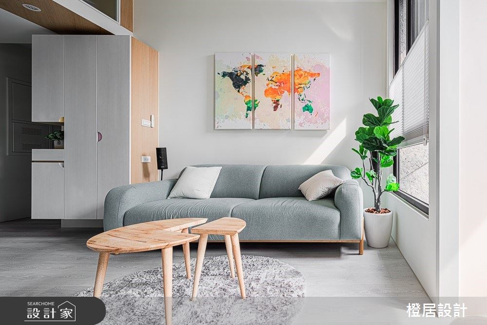 15坪新成屋(5年以下)＿北歐風客廳案例圖片＿橙居空間設計有限公司＿橙居_09之4