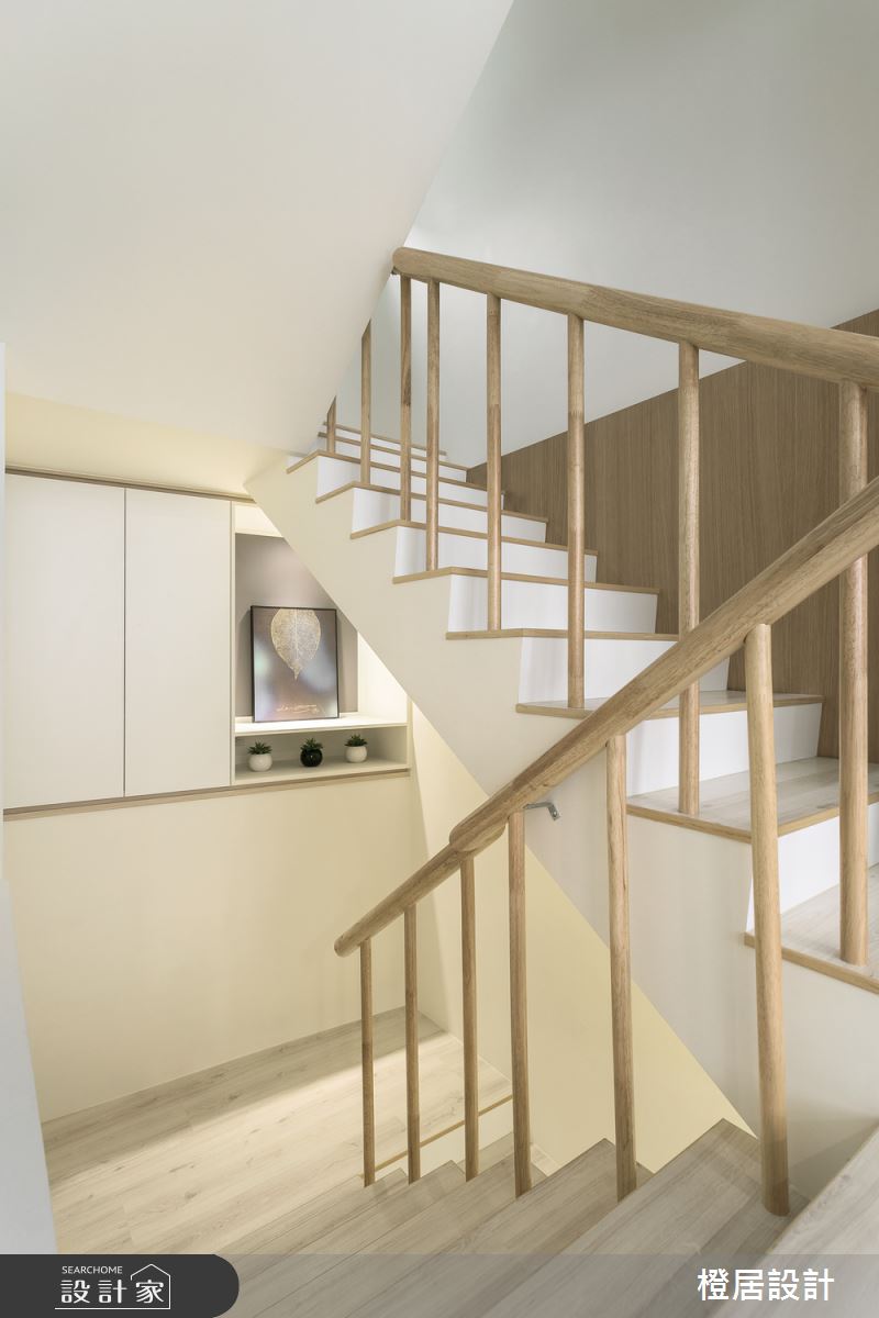 70坪老屋(16~30年)＿北歐風樓梯案例圖片＿橙居空間設計有限公司＿橙居_11之13