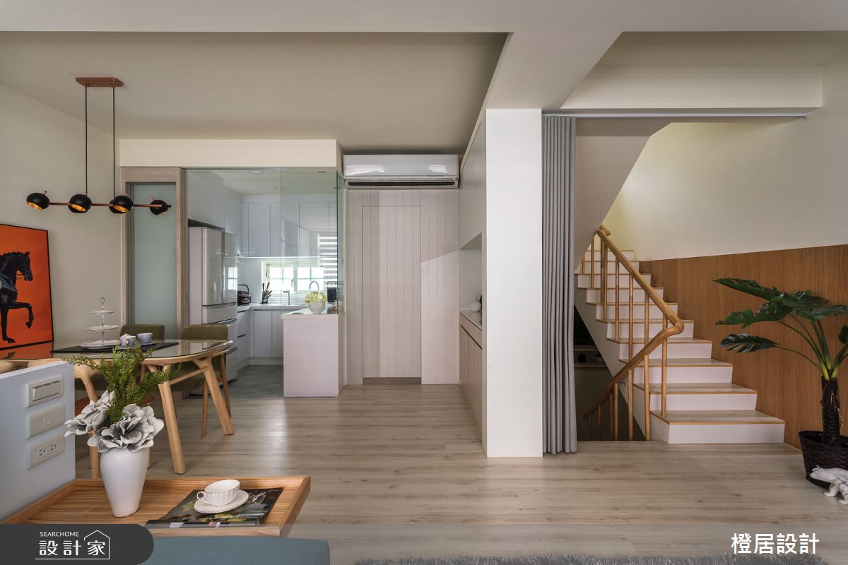 70坪老屋(16~30年)＿北歐風餐廳樓梯案例圖片＿橙居空間設計有限公司＿橙居_11之7