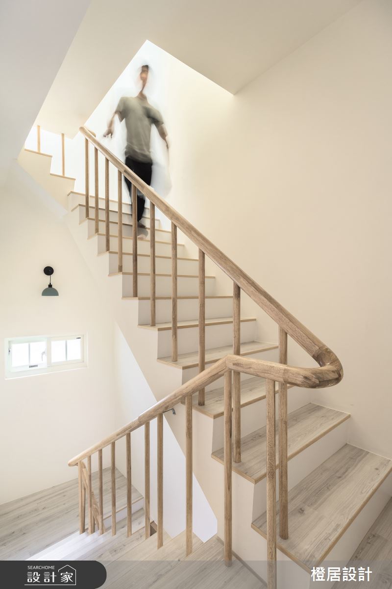 70坪老屋(16~30年)＿北歐風樓梯案例圖片＿橙居空間設計有限公司＿橙居_11之14