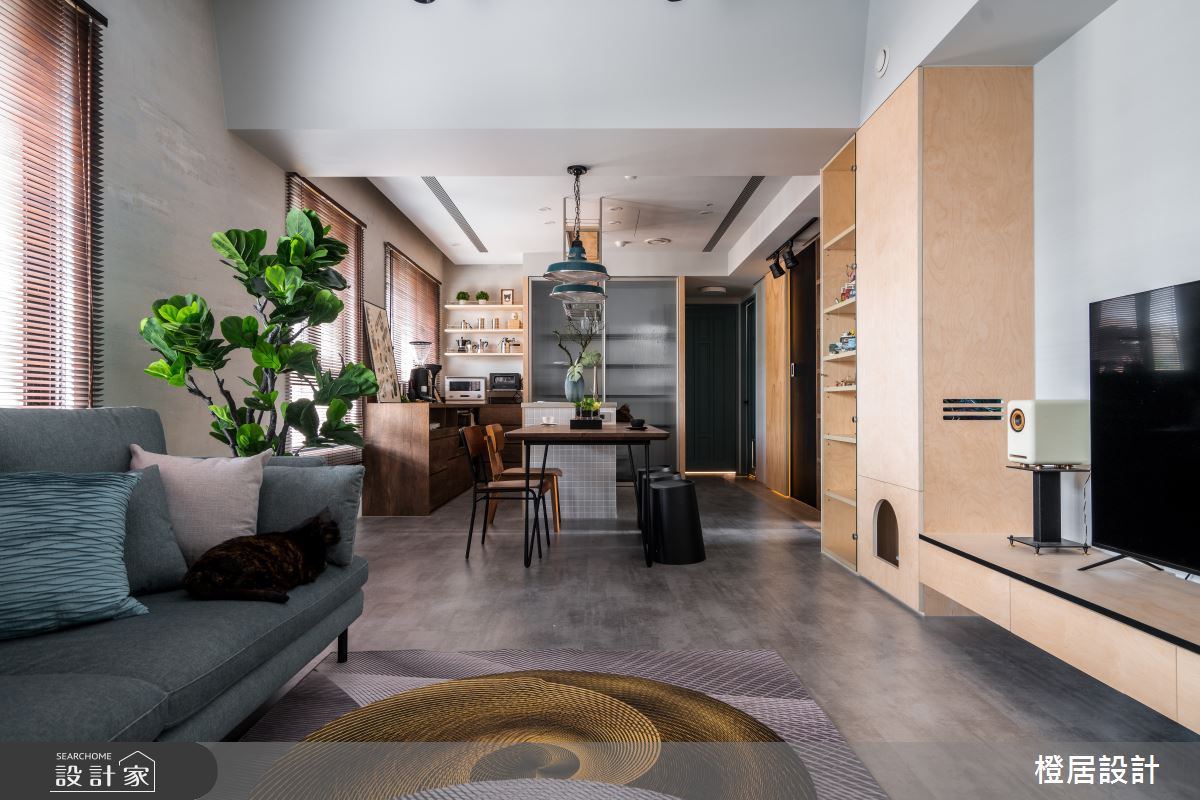 27坪新成屋(5年以下)＿北歐風客廳案例圖片＿橙居空間設計有限公司＿橙居_12之1