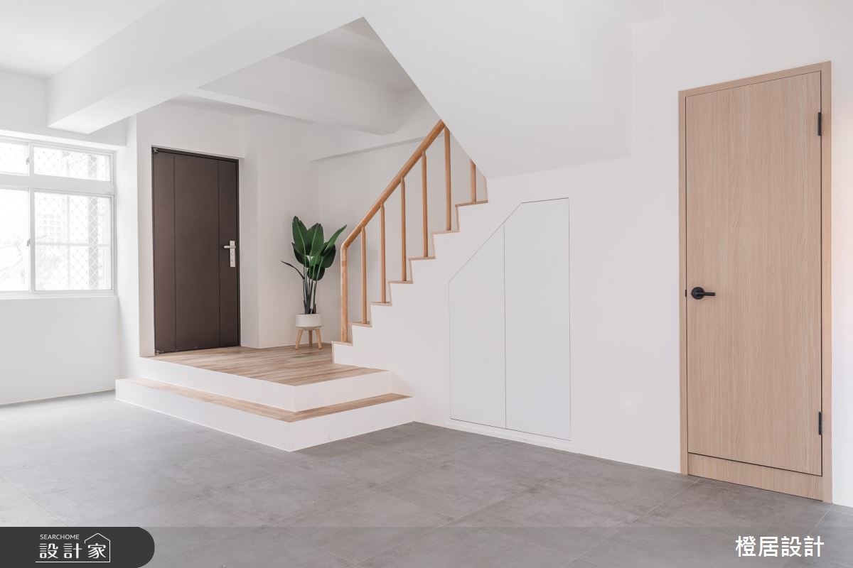 60坪老屋(16~30年)＿北歐風玄關樓梯案例圖片＿橙居空間設計有限公司＿橙居_15之1
