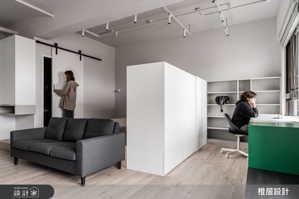 16坪新成屋(5年以下)＿現代風客廳書房案例圖片＿橙居空間設計有限公司＿橙居_16之13