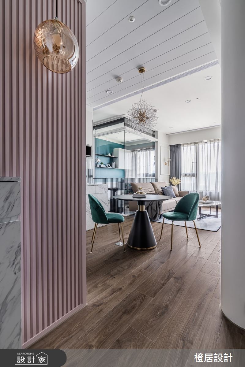 18坪新成屋(5年以下)＿混搭風玄關客廳餐廳案例圖片＿橙居空間設計有限公司＿橙居_30之2