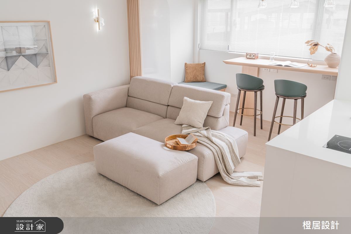 22坪老屋(16~30年)＿北歐風客廳餐廳工作區臥榻案例圖片＿橙居空間設計有限公司＿橙居_33之8
