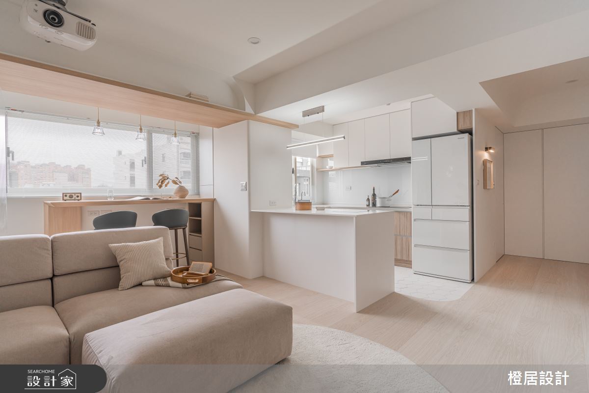 22坪老屋(16~30年)＿北歐風客廳餐廳廚房工作區中島案例圖片＿橙居空間設計有限公司＿橙居_33之12