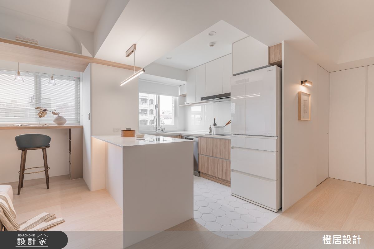 22坪老屋(16~30年)＿北歐風餐廳廚房工作區中島案例圖片＿橙居空間設計有限公司＿橙居_33之13