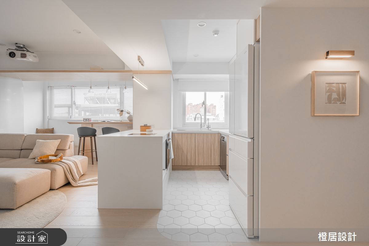 22坪老屋(16~30年)＿北歐風客廳餐廳廚房工作區中島案例圖片＿橙居空間設計有限公司＿橙居_33之14