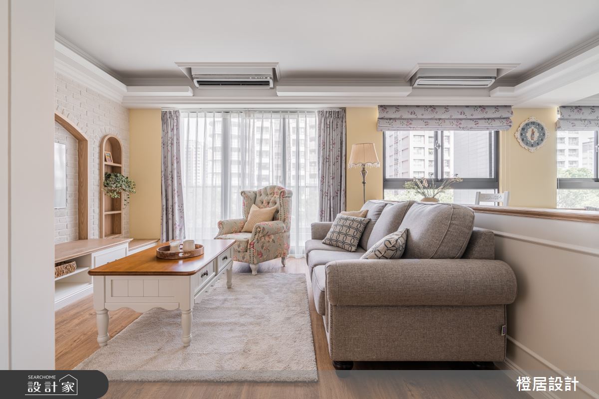 32坪新成屋(5年以下)＿鄉村風客廳案例圖片＿橙居空間設計有限公司＿橙居_35之5