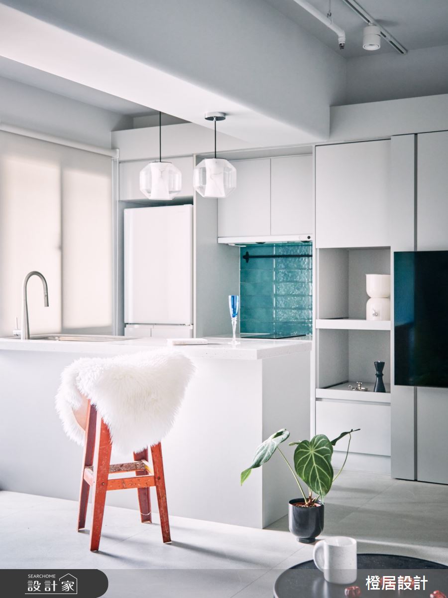 19坪預售屋＿混搭風廚房吧檯中島案例圖片＿橙居空間設計有限公司＿橙居_41之10