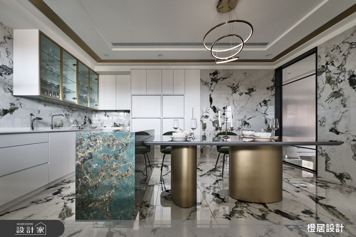 65坪新成屋(5年以下)＿混搭風餐廳廚房中島案例圖片＿橙居空間設計有限公司＿橙居_42之19