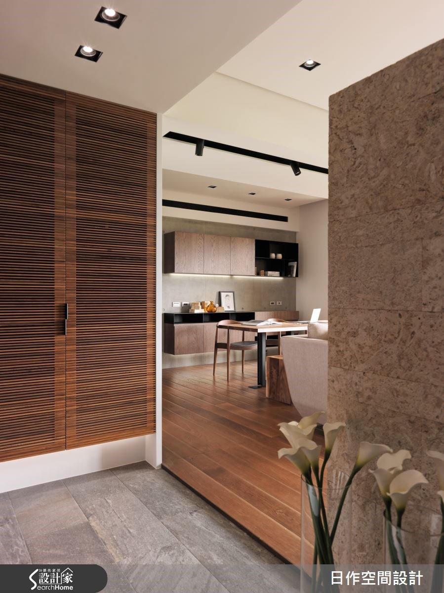 35坪新成屋(5年以下)＿現代風玄關書房案例圖片＿日作空間設計有限公司＿日作_01之2