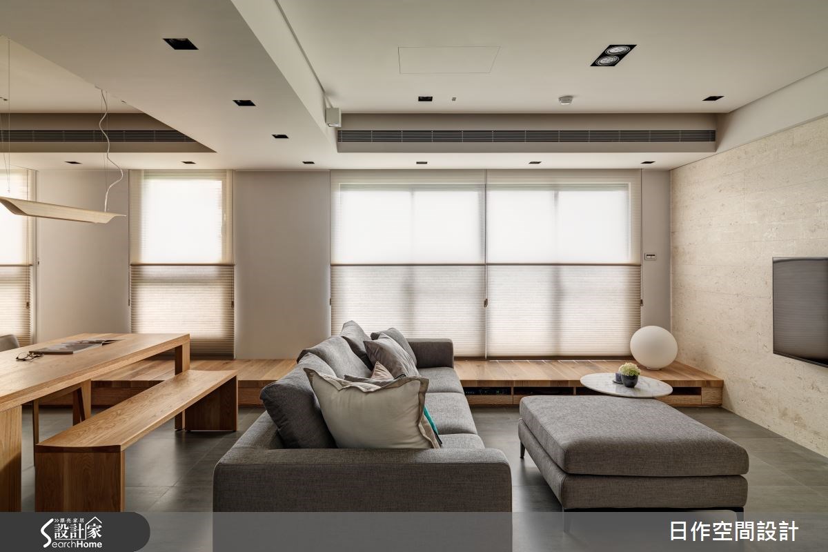 35坪新成屋(5年以下)＿現代風客廳臥榻案例圖片＿日作空間設計有限公司＿日作_02之5