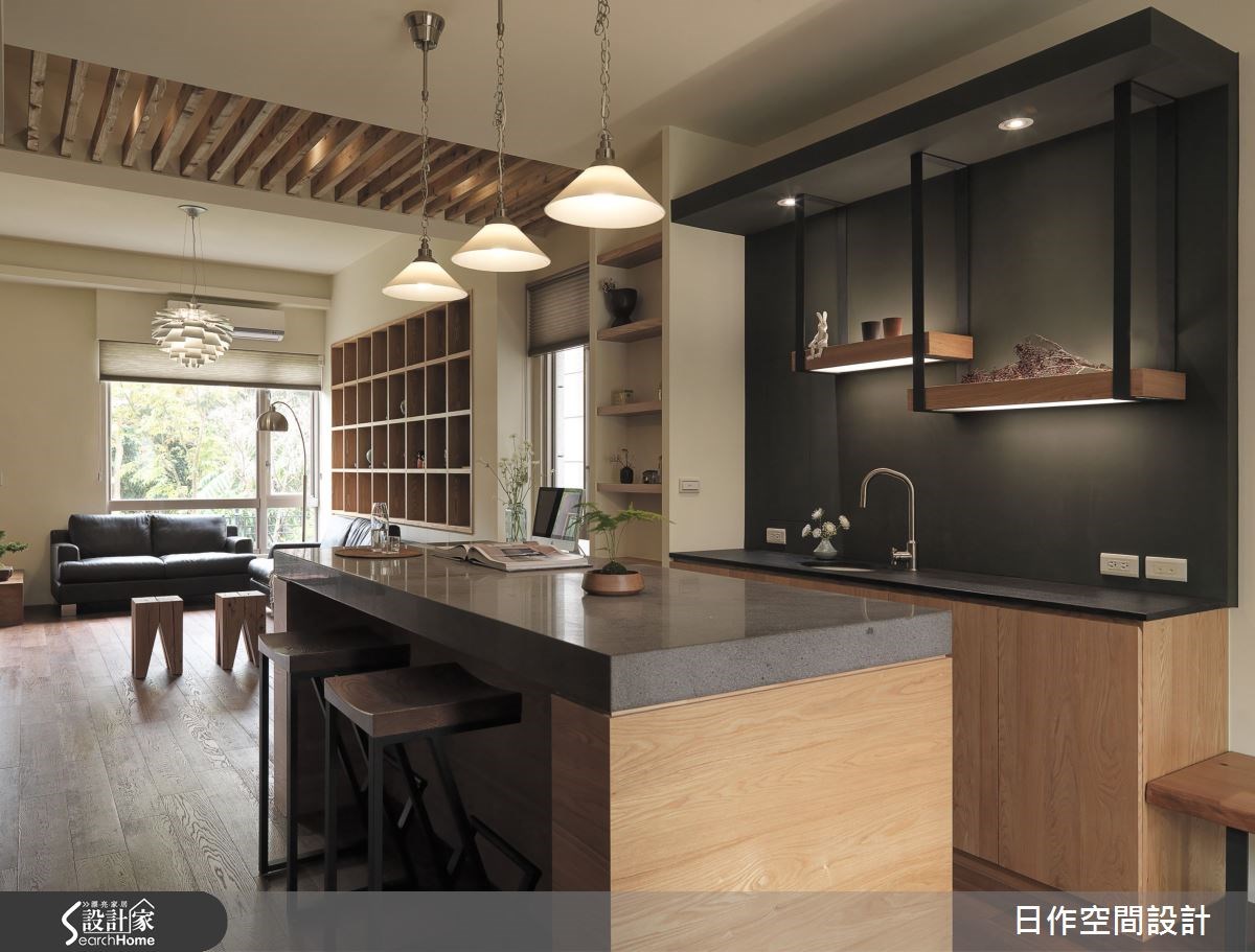 80坪新成屋(5年以下)＿混搭風客廳吧檯案例圖片＿日作空間設計有限公司＿日作_08之10