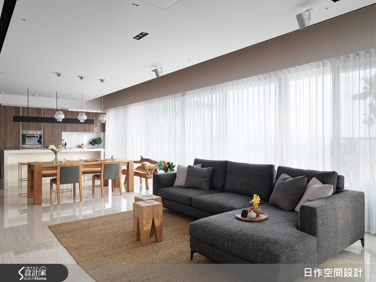 42坪新成屋(5年以下)＿休閒風客廳餐廳廚房吧檯案例圖片＿日作空間設計有限公司＿日作_11之6