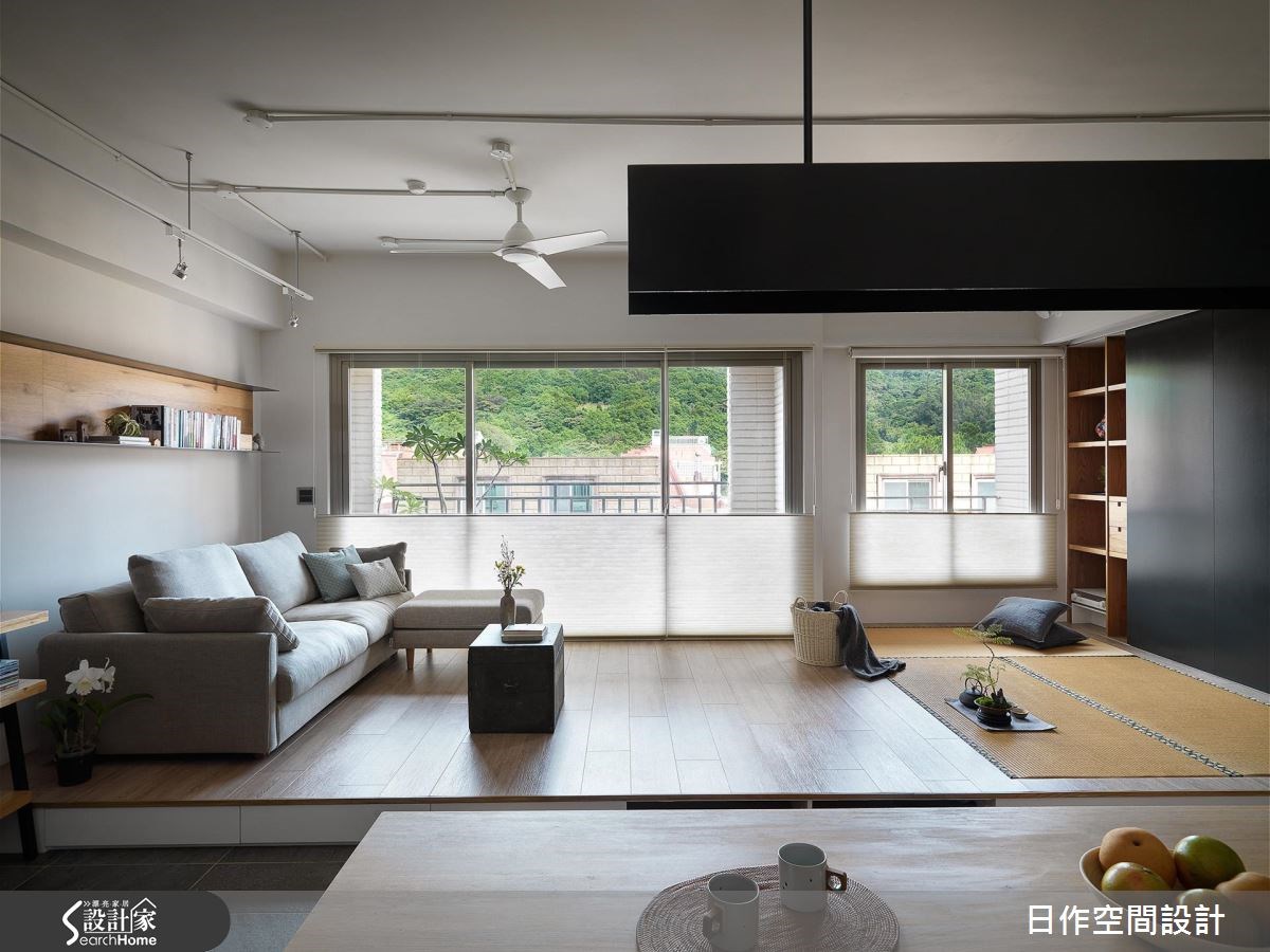32坪中古屋(5~15年)＿簡約風客廳書房臥榻案例圖片＿日作空間設計有限公司＿日作_12之3