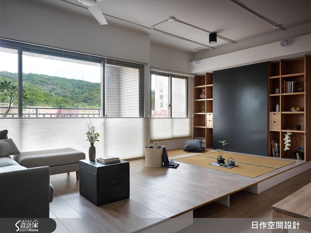 32坪中古屋(5~15年)＿簡約風客廳書房臥榻案例圖片＿日作空間設計有限公司＿日作_12之17