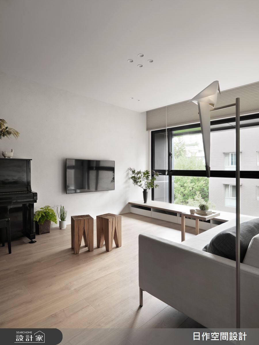 35坪新成屋(5年以下)＿日式無印風客廳案例圖片＿日作空間設計有限公司＿日作_39之4