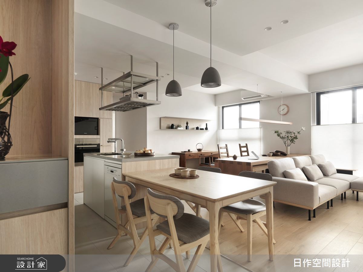 35坪新成屋(5年以下)＿日式無印風餐廳中島案例圖片＿日作空間設計有限公司＿日作_40之2