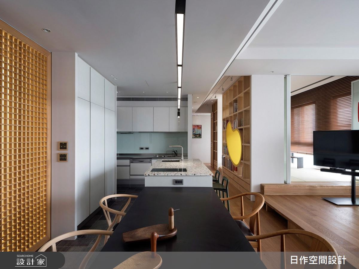 35坪新成屋(5年以下)＿新中式風餐廳中島案例圖片＿日作空間設計有限公司＿日作_30之10