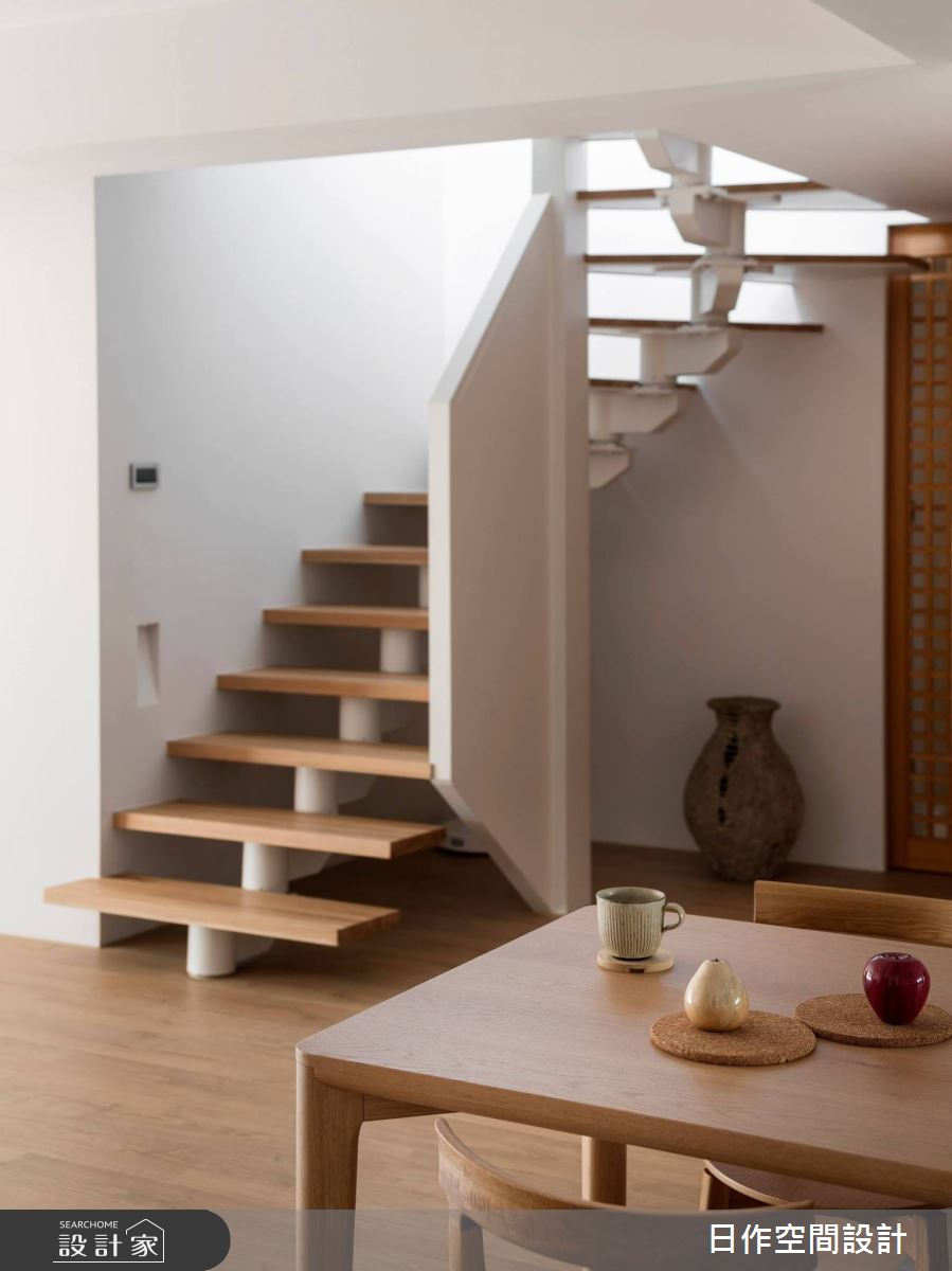 老屋(41~50年)＿日式無印風樓梯案例圖片＿日作空間設計有限公司＿日作_34之12