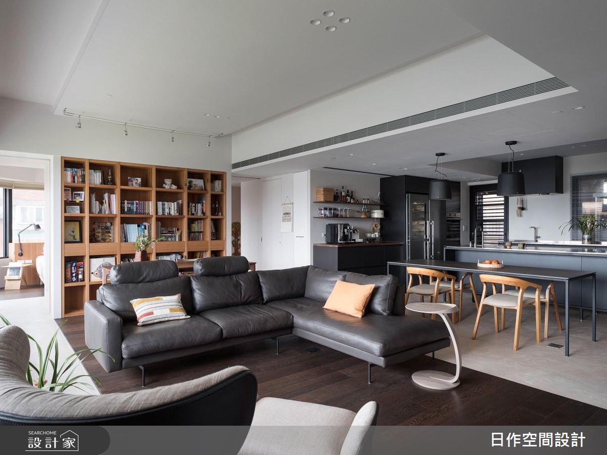 42坪新成屋(5年以下)＿簡約風客廳餐廳中島案例圖片＿日作空間設計有限公司＿日作_37之6