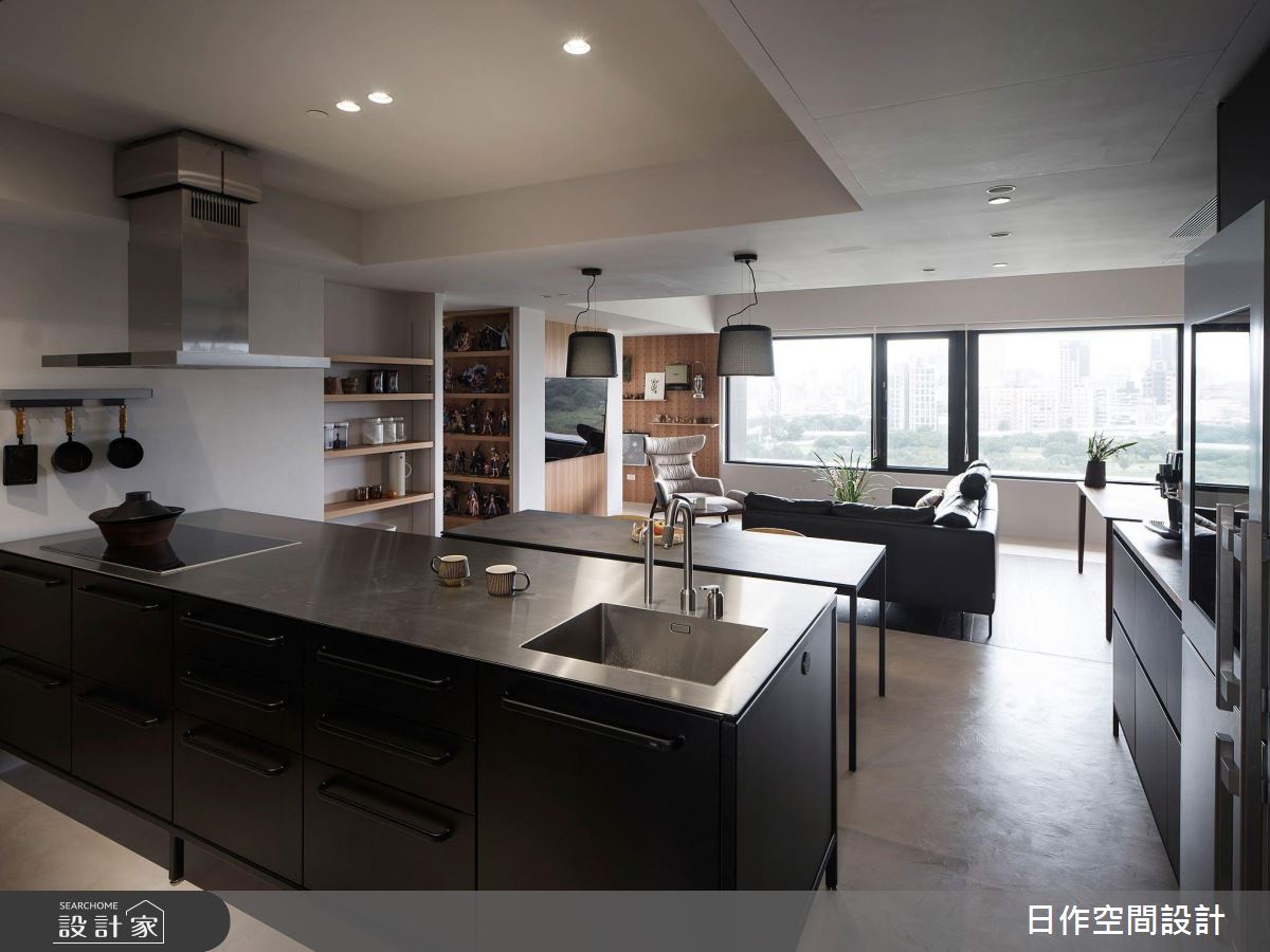 42坪新成屋(5年以下)＿簡約風客廳餐廳中島案例圖片＿日作空間設計有限公司＿日作_37之16