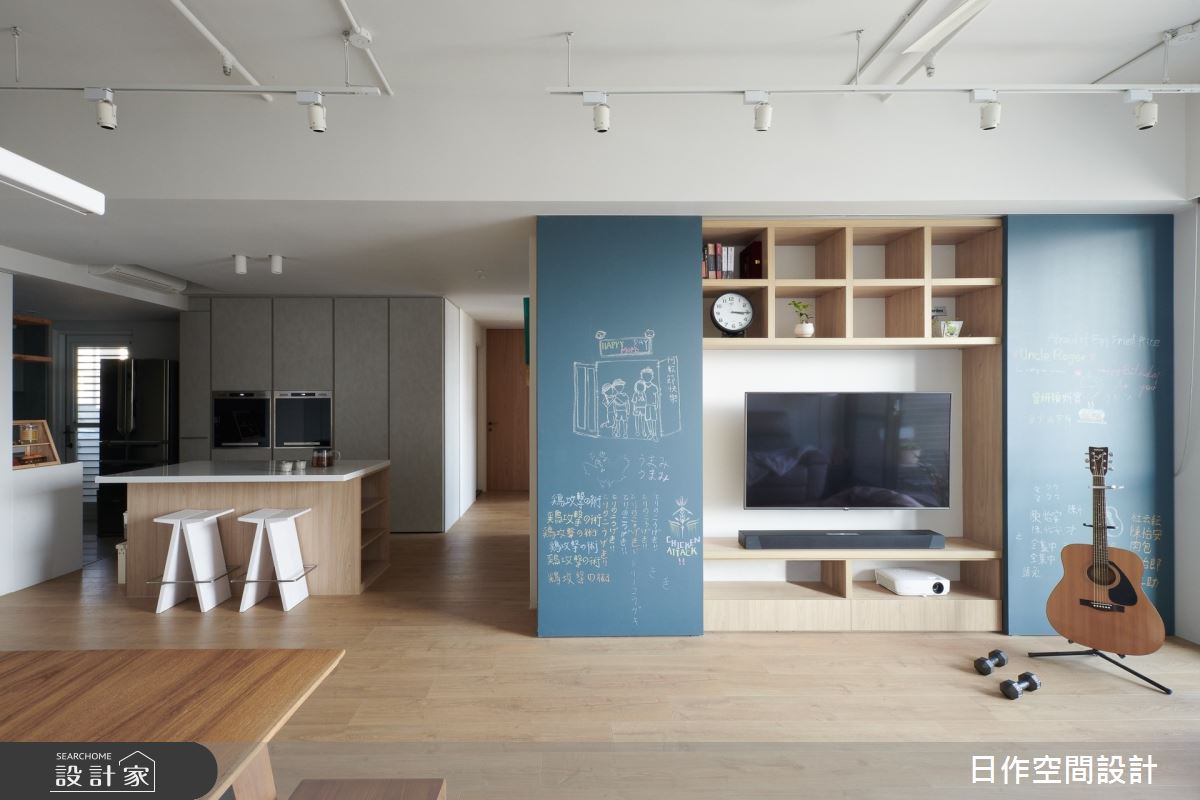 30坪新成屋(5年以下)＿日式無印風客廳餐廳中島案例圖片＿日作空間設計有限公司＿日作_38之4