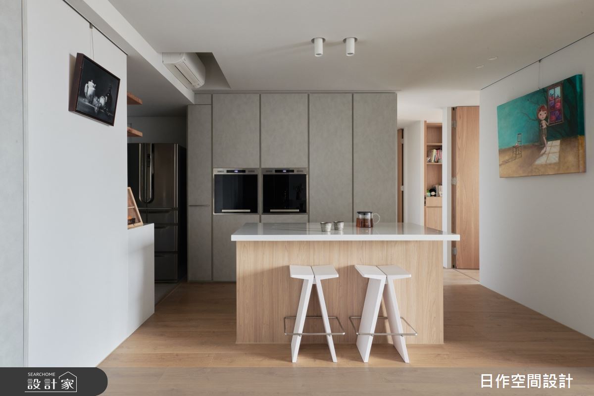 30坪新成屋(5年以下)＿日式無印風餐廳中島案例圖片＿日作空間設計有限公司＿日作_38之8