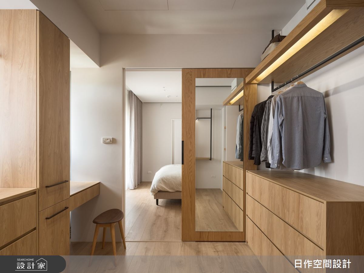 27坪新成屋(5年以下)＿日式無印風更衣間案例圖片＿日作空間設計有限公司＿日作_46之24