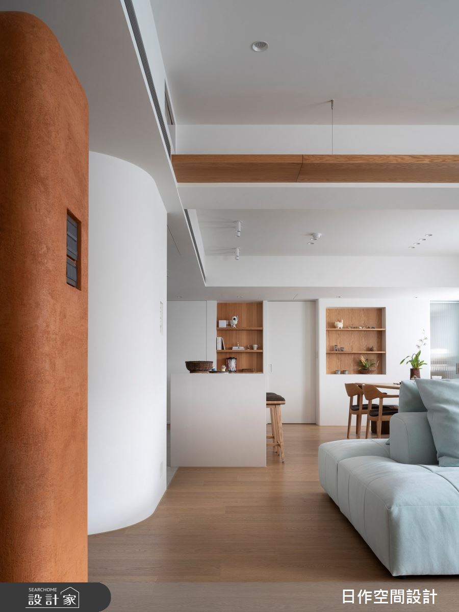 50坪老屋(16~30年)＿日式無印風客廳餐廳中島案例圖片＿日作空間設計有限公司＿日作_48之8