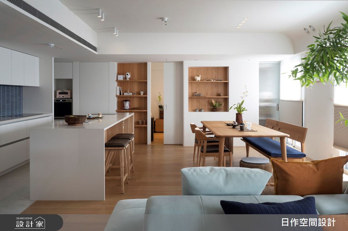50坪老屋(16~30年)＿日式無印風客廳餐廳廚房中島案例圖片＿日作空間設計有限公司＿日作_48之17