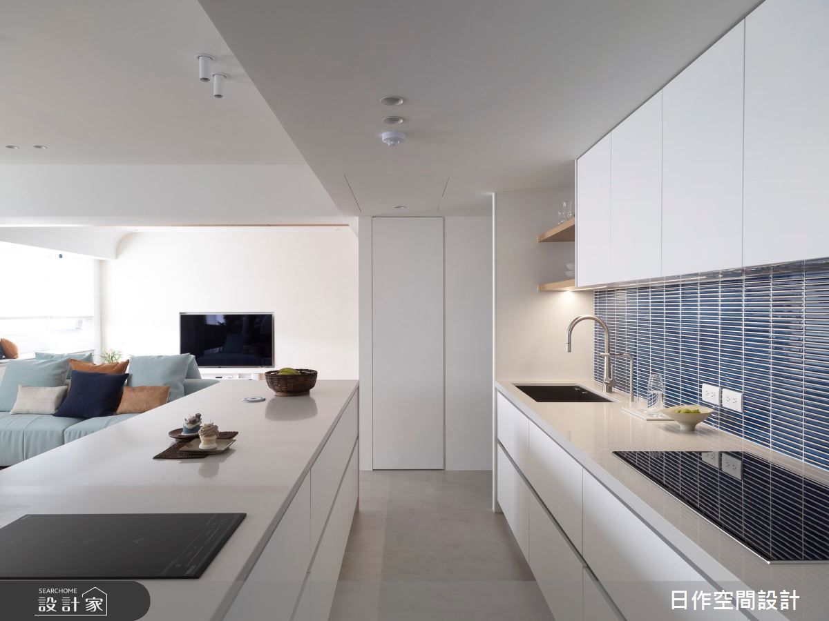 50坪老屋(16~30年)＿日式無印風廚房中島案例圖片＿日作空間設計有限公司＿日作_48之22