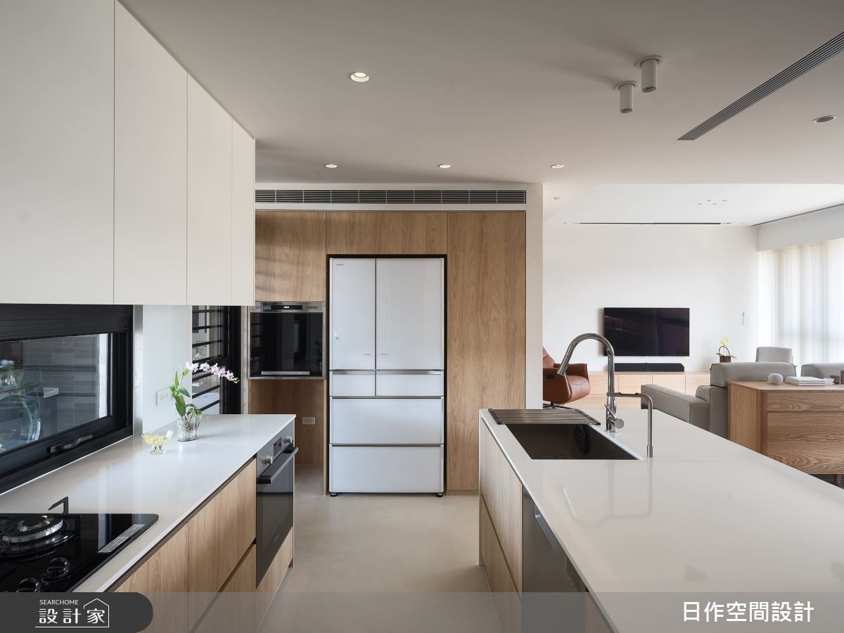 48坪中古屋(5~15年)＿日式無印風廚房中島案例圖片＿日作空間設計有限公司＿日作_49之19