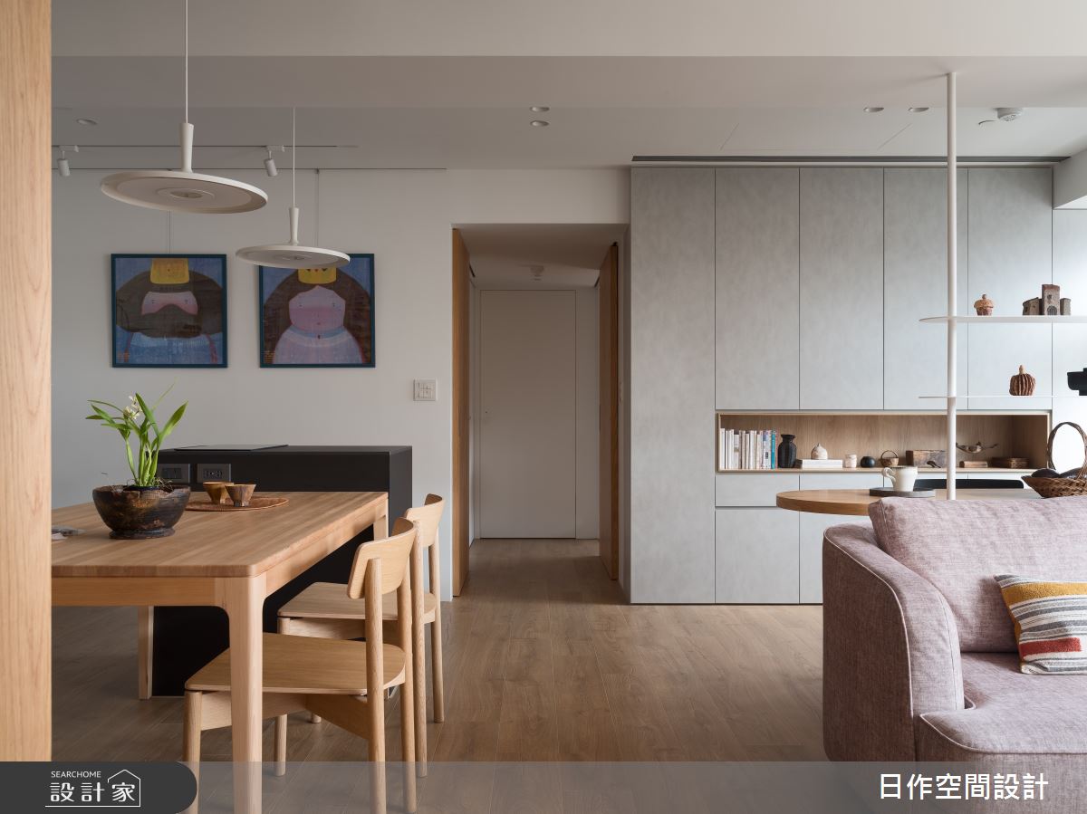 老屋(16~30年)＿日式無印風客廳餐廳中島案例圖片＿日作空間設計有限公司＿日作_50之24