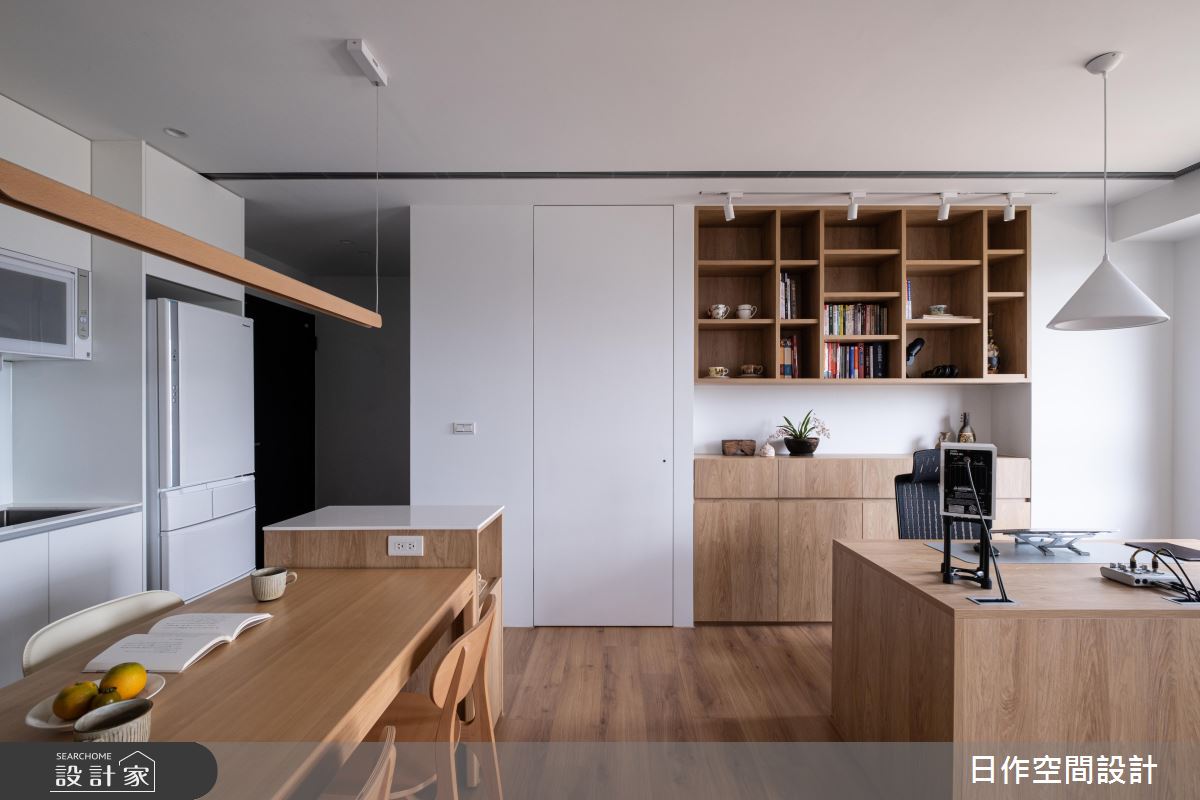 20坪預售屋＿日式無印風餐廳廚房書房中島案例圖片＿日作空間設計有限公司＿日作_52之3