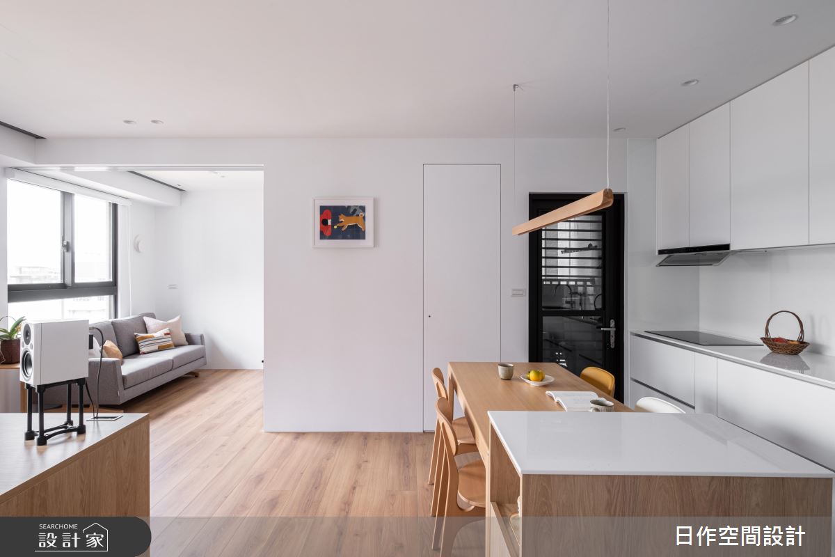 20坪預售屋＿日式無印風客廳餐廳廚房中島案例圖片＿日作空間設計有限公司＿日作_52之17