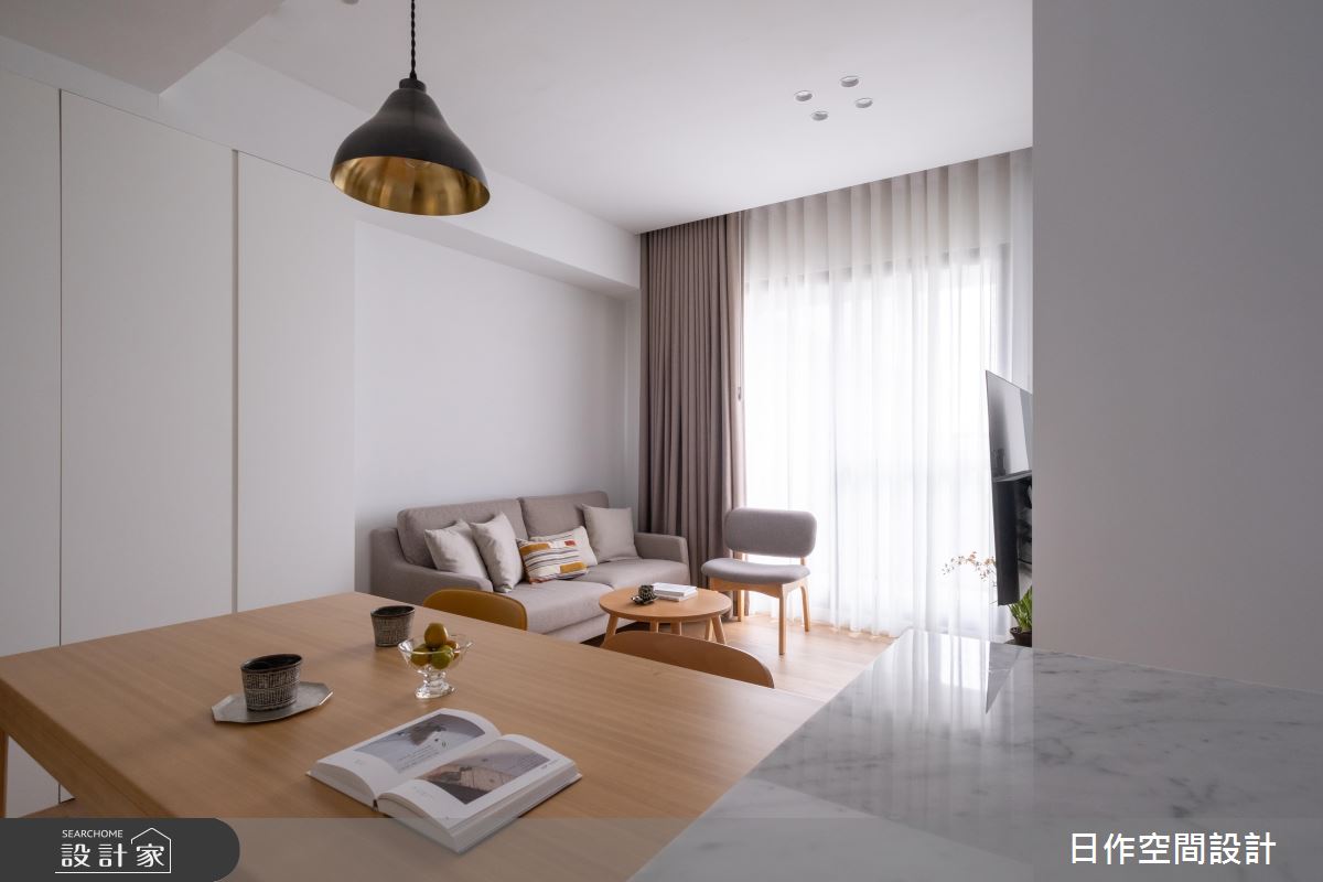 20坪預售屋＿日式無印風客廳餐廳中島案例圖片＿日作空間設計有限公司＿日作_53之8