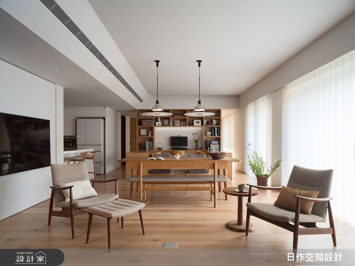 40坪新成屋(5年以下)＿日式無印風客廳餐廳廚房書房中島案例圖片＿日作空間設計有限公司＿日作_56之12