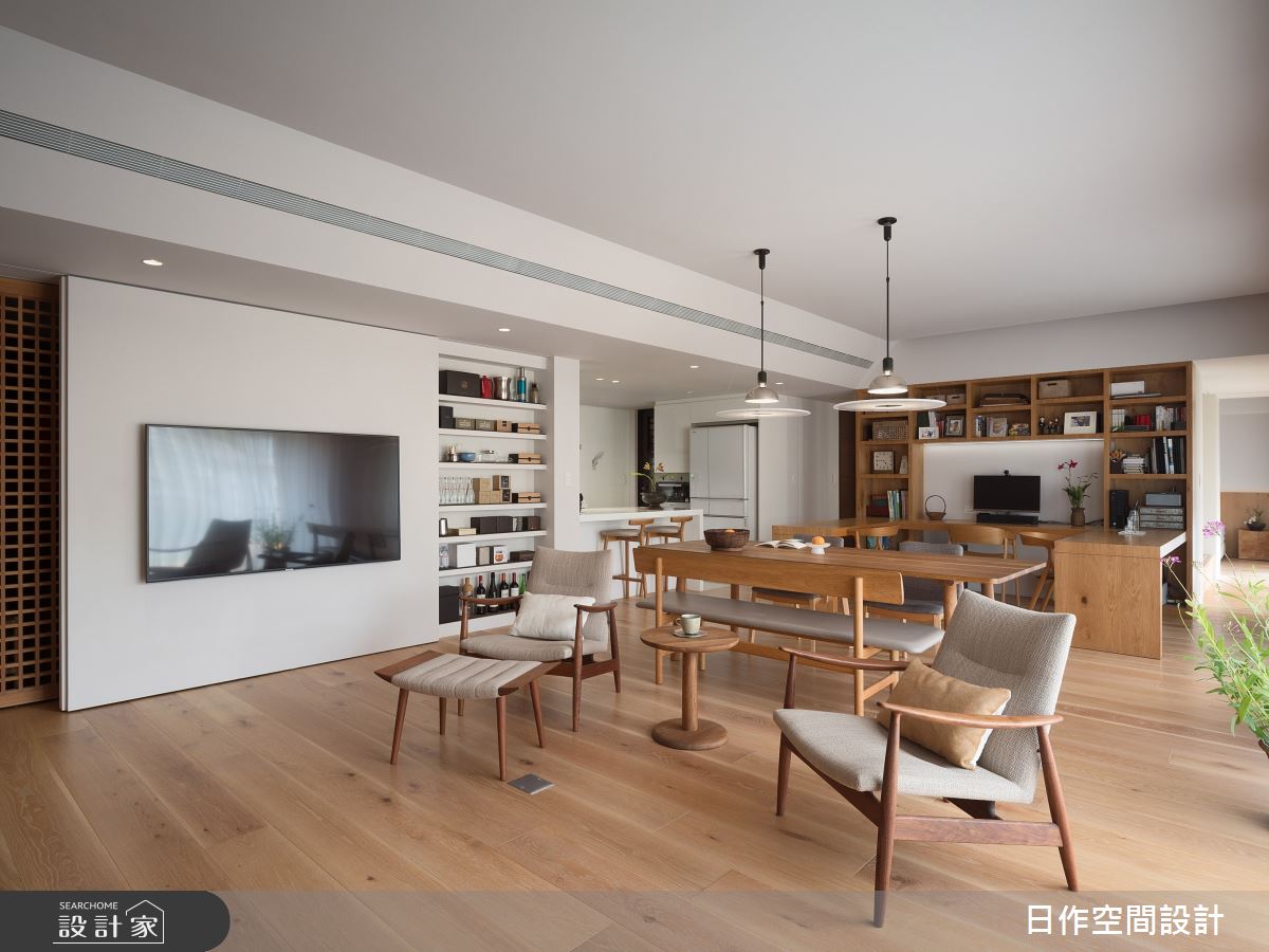 40坪新成屋(5年以下)＿日式無印風客廳餐廳廚房書房中島案例圖片＿日作空間設計有限公司＿日作_56之14
