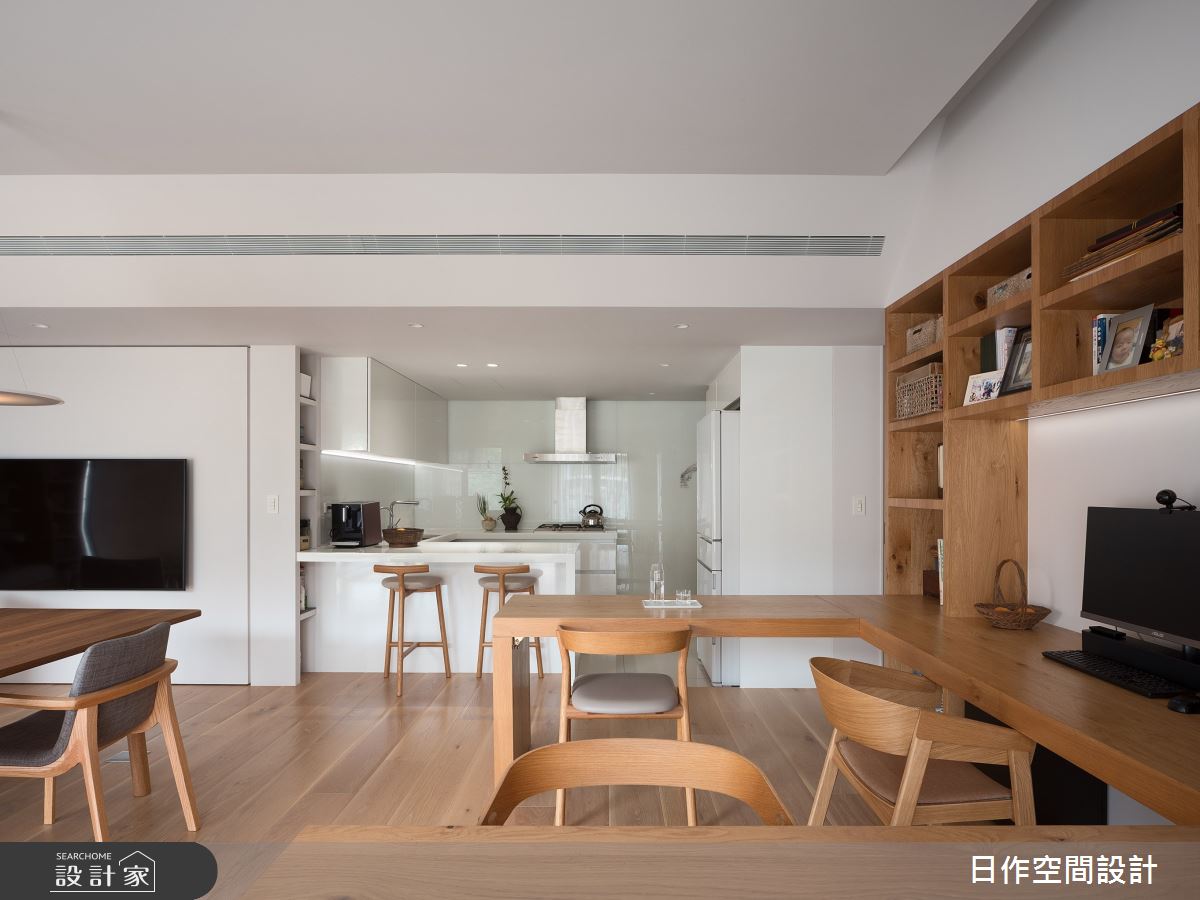 40坪新成屋(5年以下)＿日式無印風餐廳廚房中島案例圖片＿日作空間設計有限公司＿日作_56之24