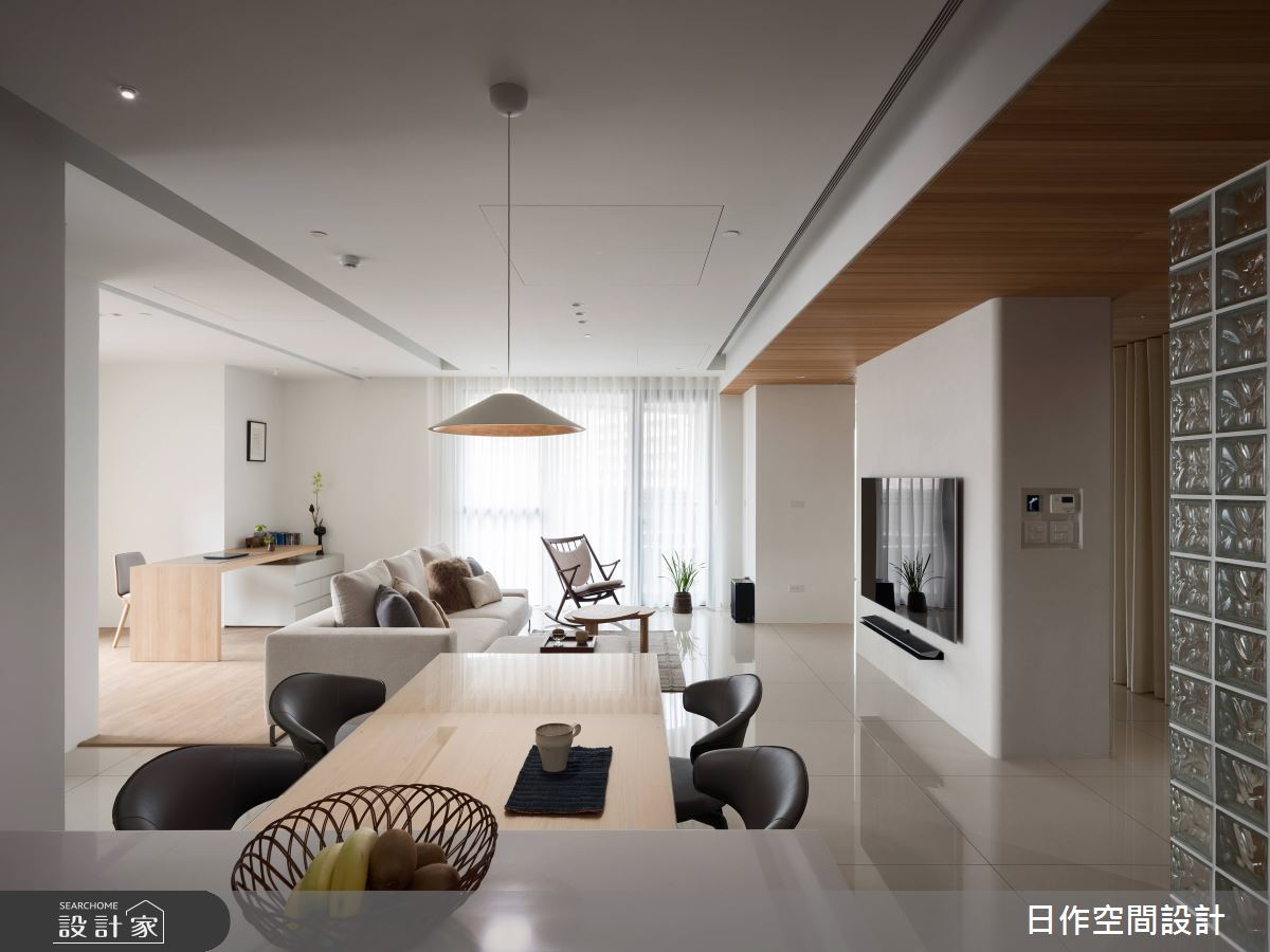 30坪新成屋(5年以下)＿日式無印風客廳餐廳中島案例圖片＿日作空間設計有限公司＿日作_58之9