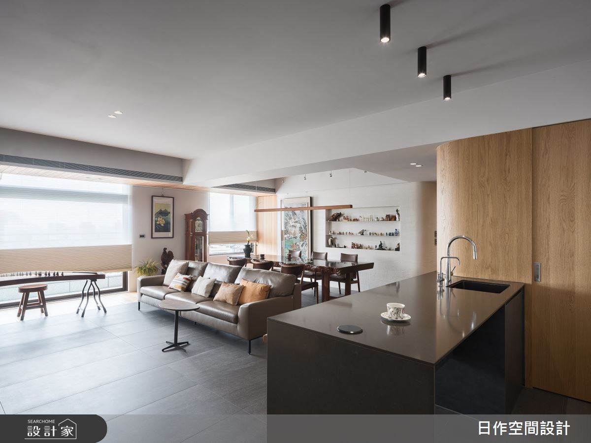 40坪毛胚屋＿新中式風客廳餐廳中島案例圖片＿日作空間設計有限公司＿日作_59之4