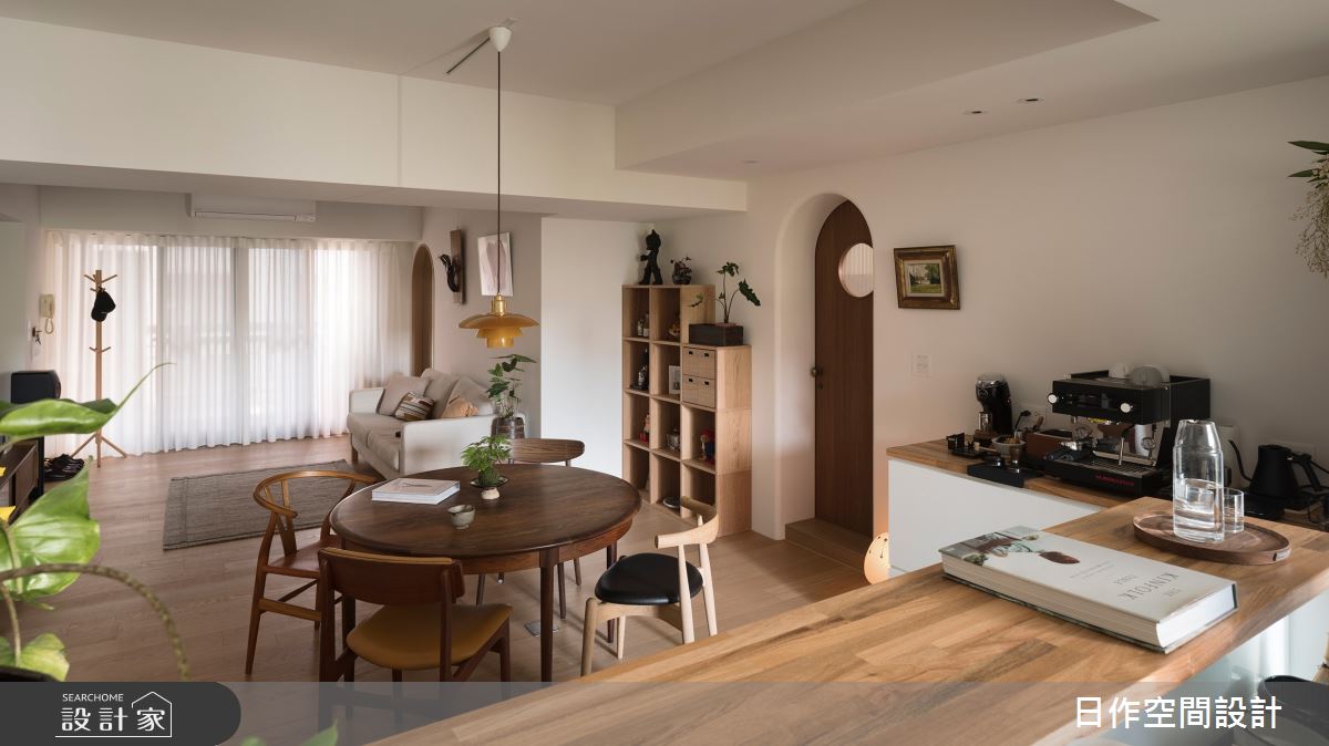 23坪中古屋(5~15年)＿日式無印風客廳餐廳中島案例圖片＿日作空間設計有限公司＿日作_61之14