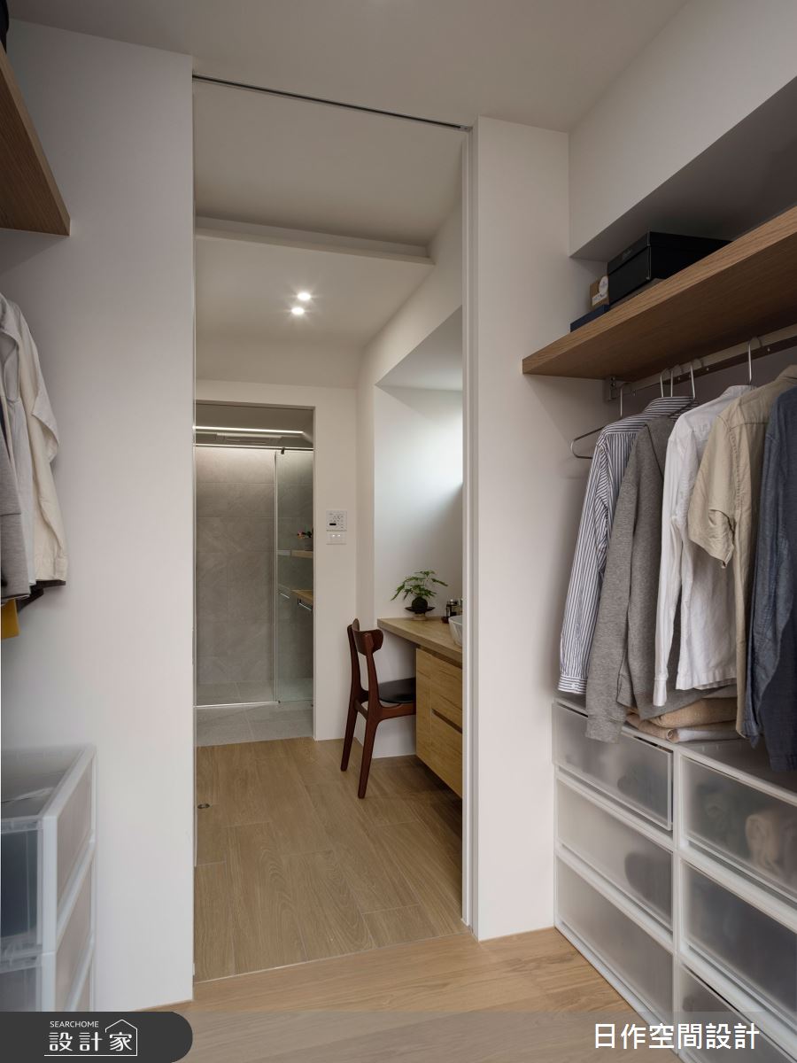 23坪中古屋(5~15年)＿日式無印風更衣間案例圖片＿日作空間設計有限公司＿日作_61之30