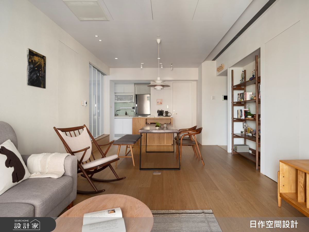 30坪新成屋(5年以下)＿日式北歐風客廳餐廳廚房中島案例圖片＿日作空間設計有限公司＿日作_64之19