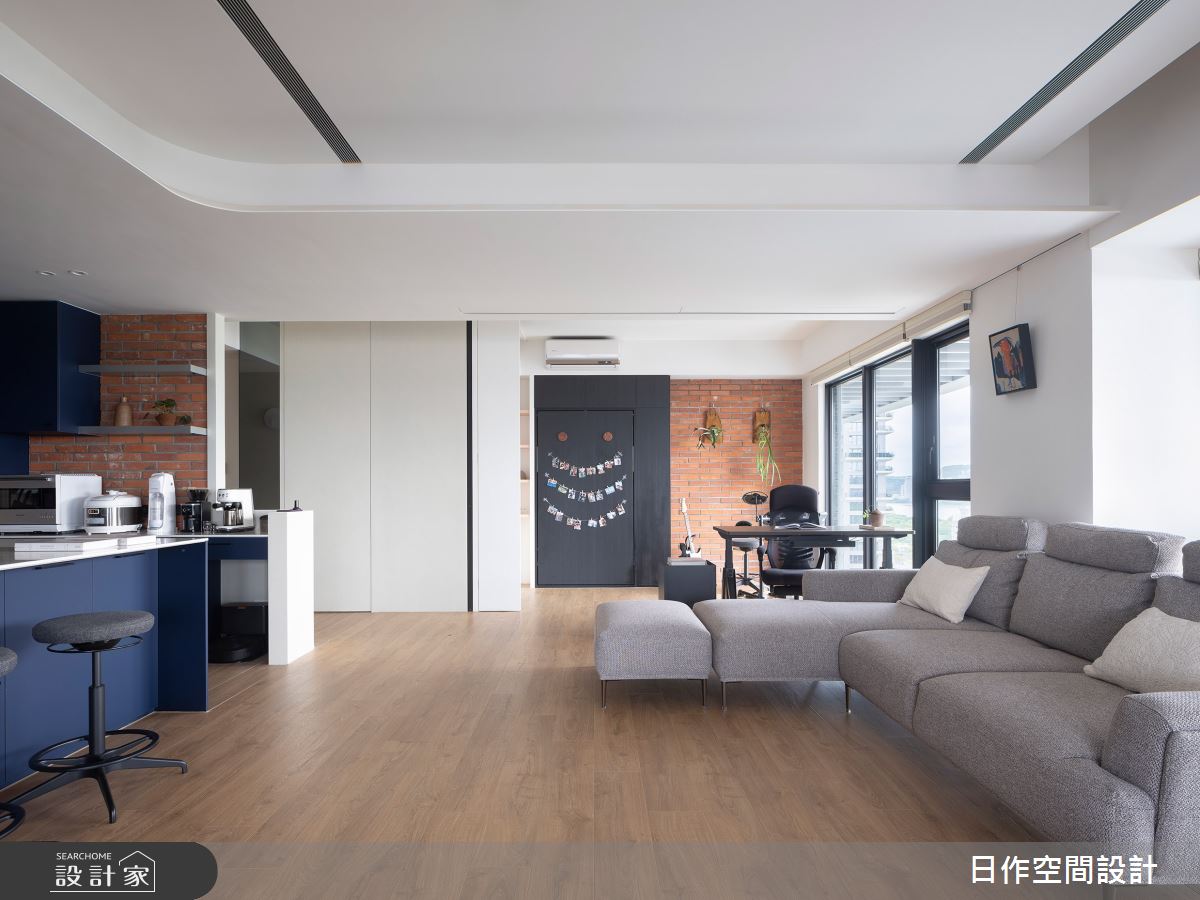 40坪毛胚屋＿美式風客廳書房中島案例圖片＿日作空間設計有限公司＿日作_65之15